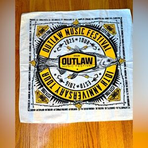 Outlaw Music Festival Bandana 2025 Willie Nelson & Bob Dylan . New. Collectible